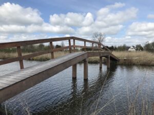 Nieuwe brug bij parkeerplaats Zesstedenweg april